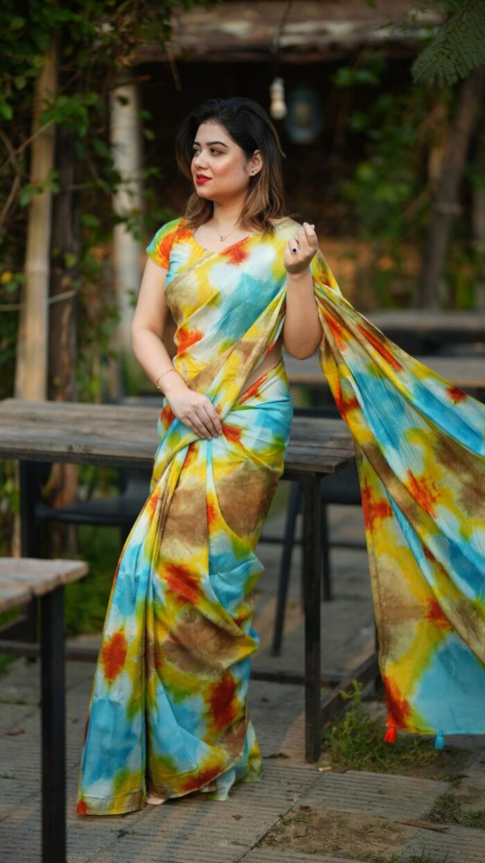 Batik Sharee with Silk Fabric