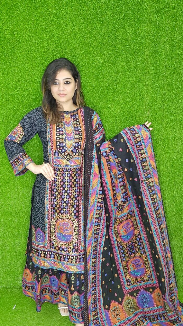 Unstitched Garara 3 Piece