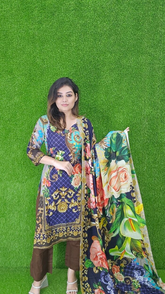 Unstitched Lawn Three Pieces