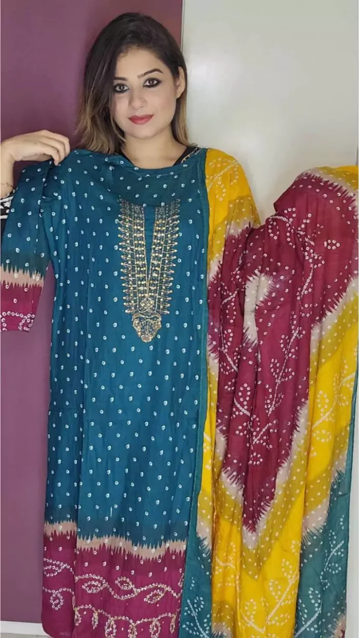 Readymade kurti 2 Pieces Digital Printed and Sequence work