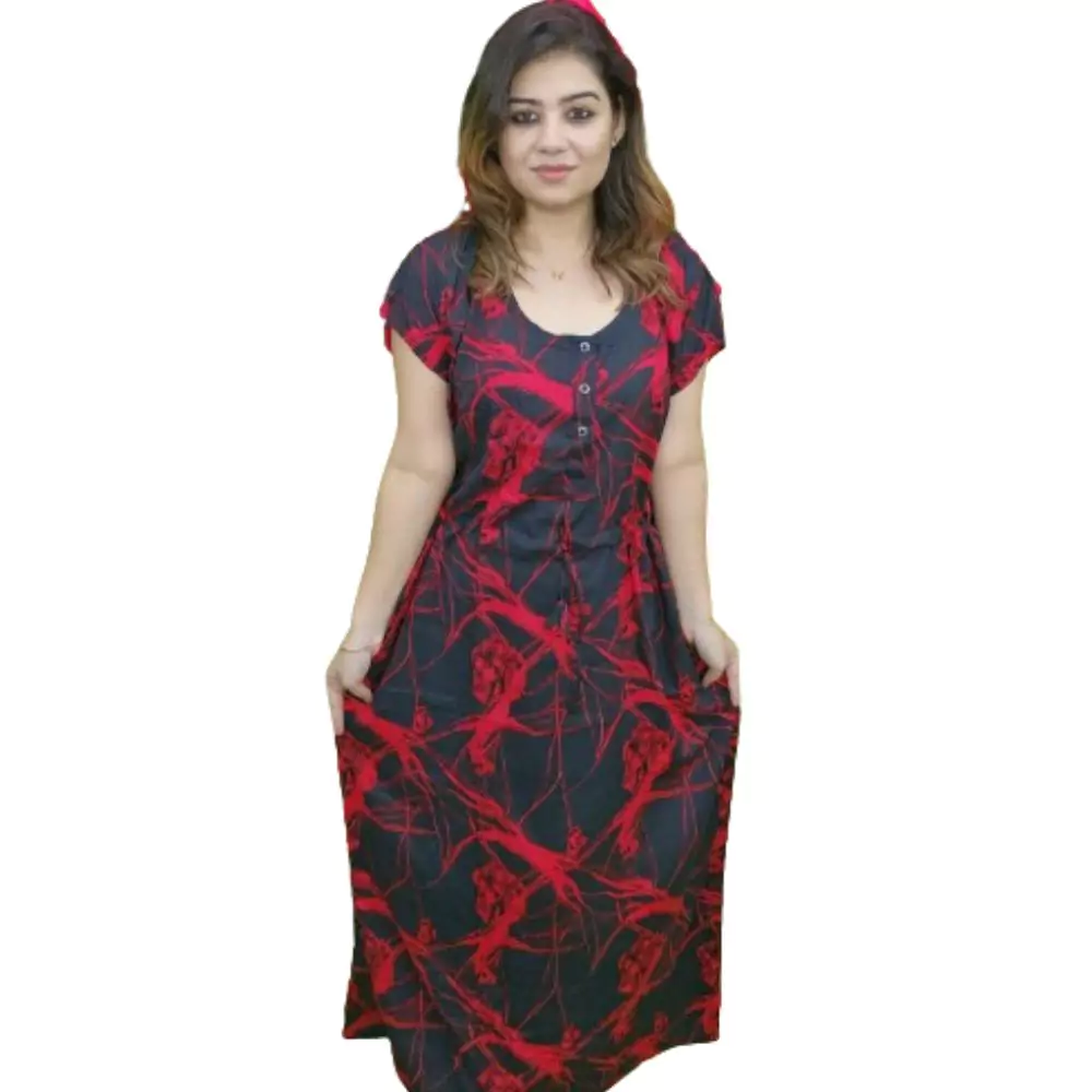 China Lilen Fabric Kaftan Maxi | Night Wear | Comfortable Dress