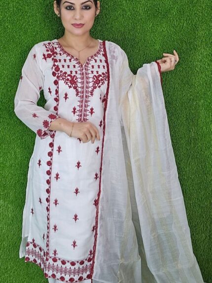 Full Stitched Dress 4 Pieces Indian Chosh & Embroidery Work