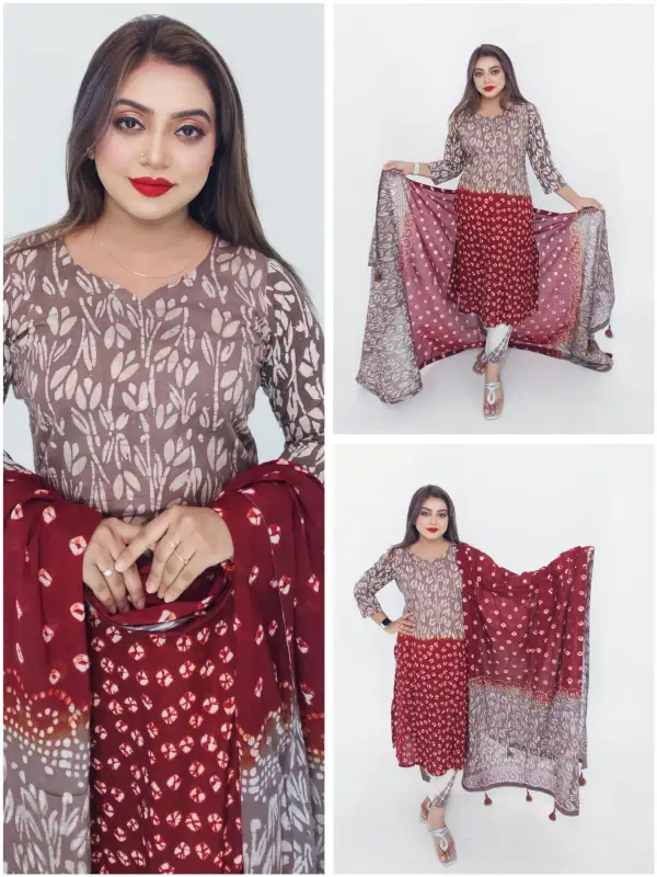 Premium Vexi Cotton Batik Unstitched 3 Piece