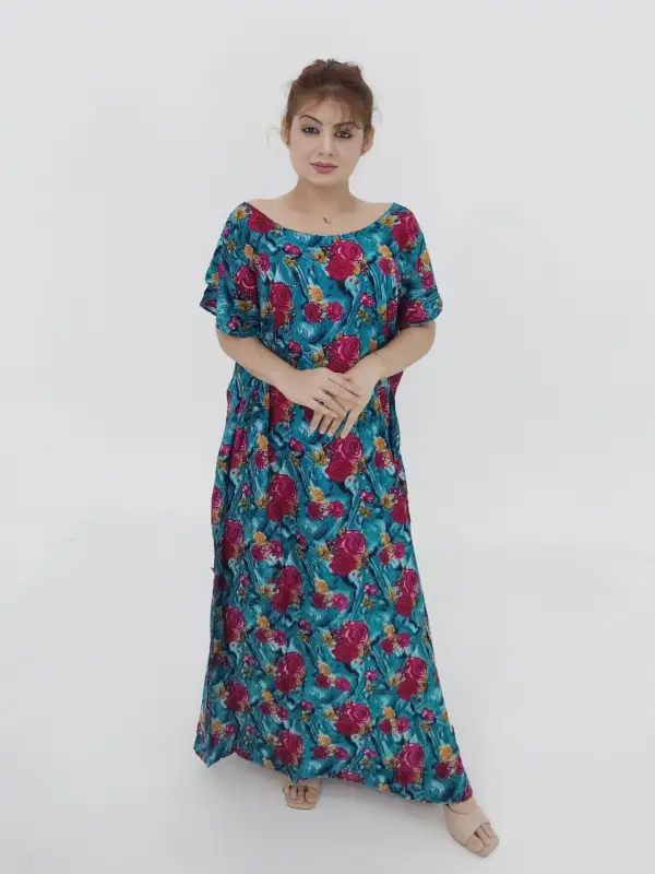 Beautiful Boat Neck Kaftan Maxi