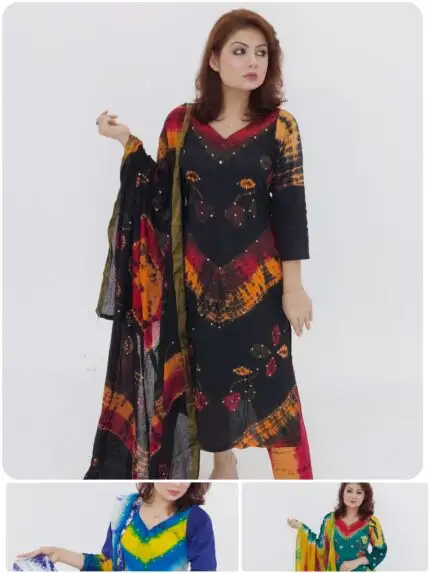 Cotton Batik Unstitched 3 Piece